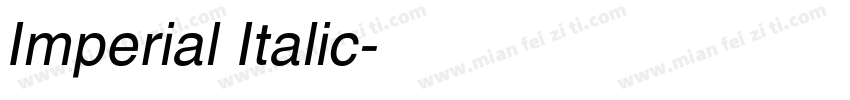 Imperial Italic字体转换